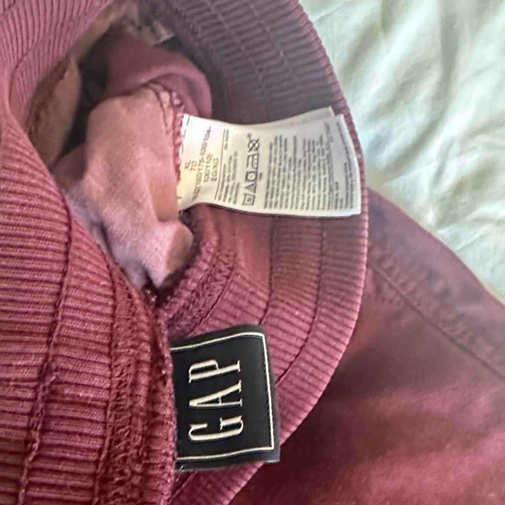 GAP Burgundy Drawstring Jogger Pants - Picture 2 of 6